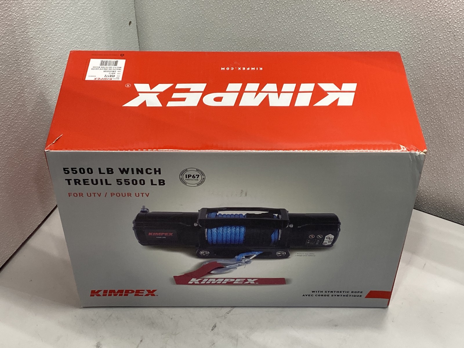 Kimpex 5500 lbs Electric Winch Kit IP67 Waterproof Synthetic Rope 458172