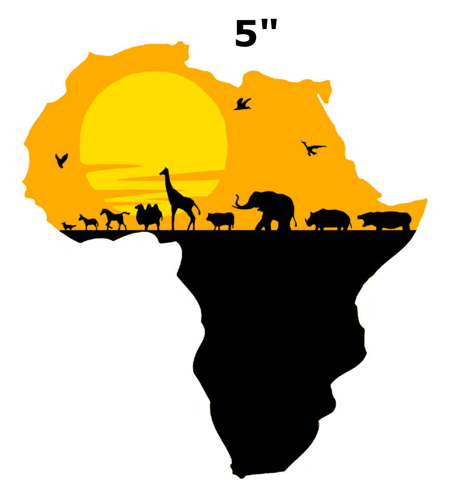 Africa 5″ – Car Truck Window Bumper Graphics Sticker Decal Souvenir Animals
