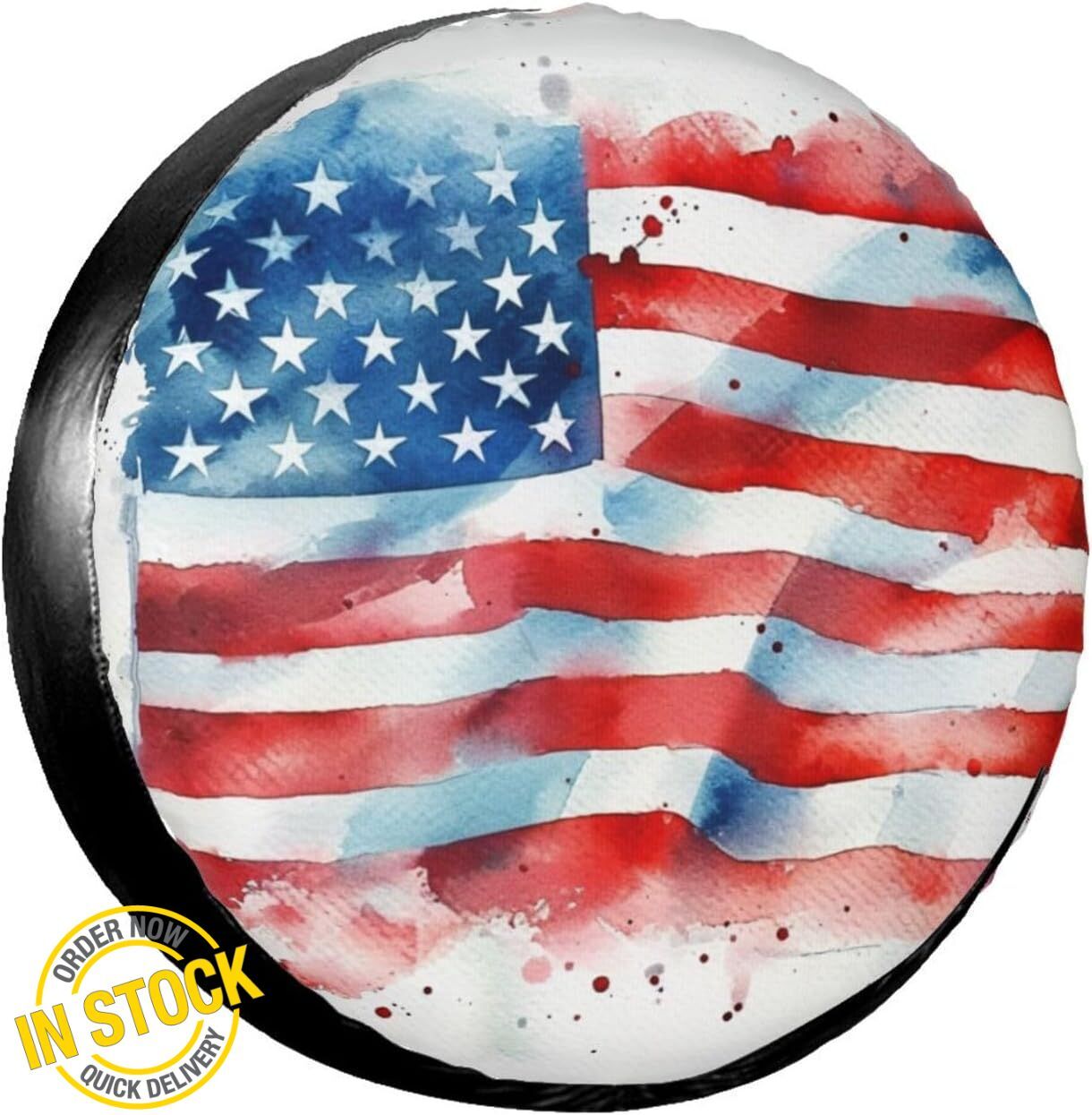 14″ American Flag Spare Tire Cover Fit Jeep Wrangler Rv SUV Truck Travel Trailer