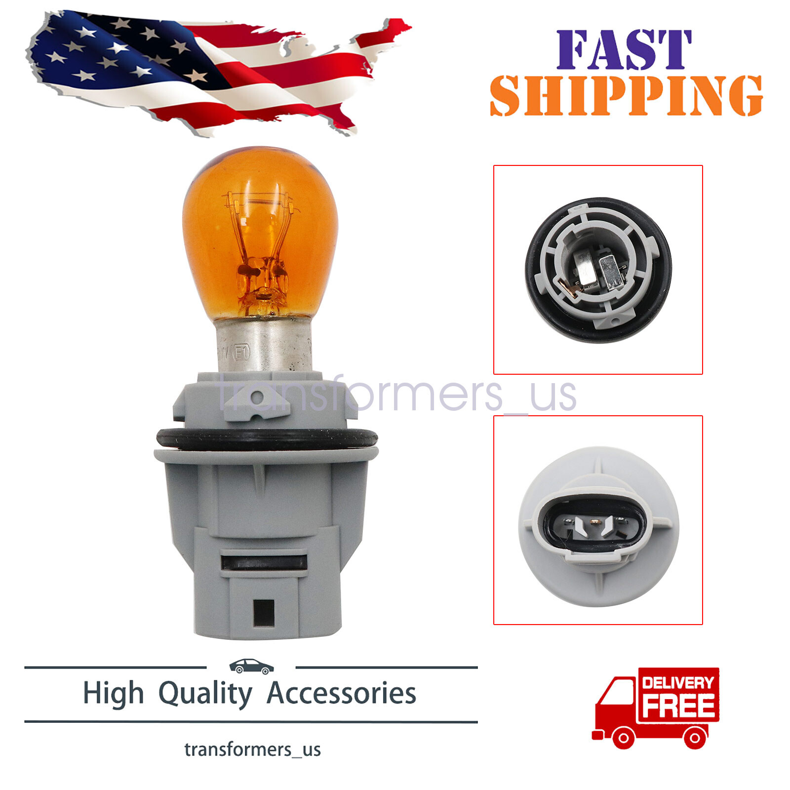 Turn Signal Blinker Light Bulb Socket Set For Acura Honda Accord Civic Mazda 3