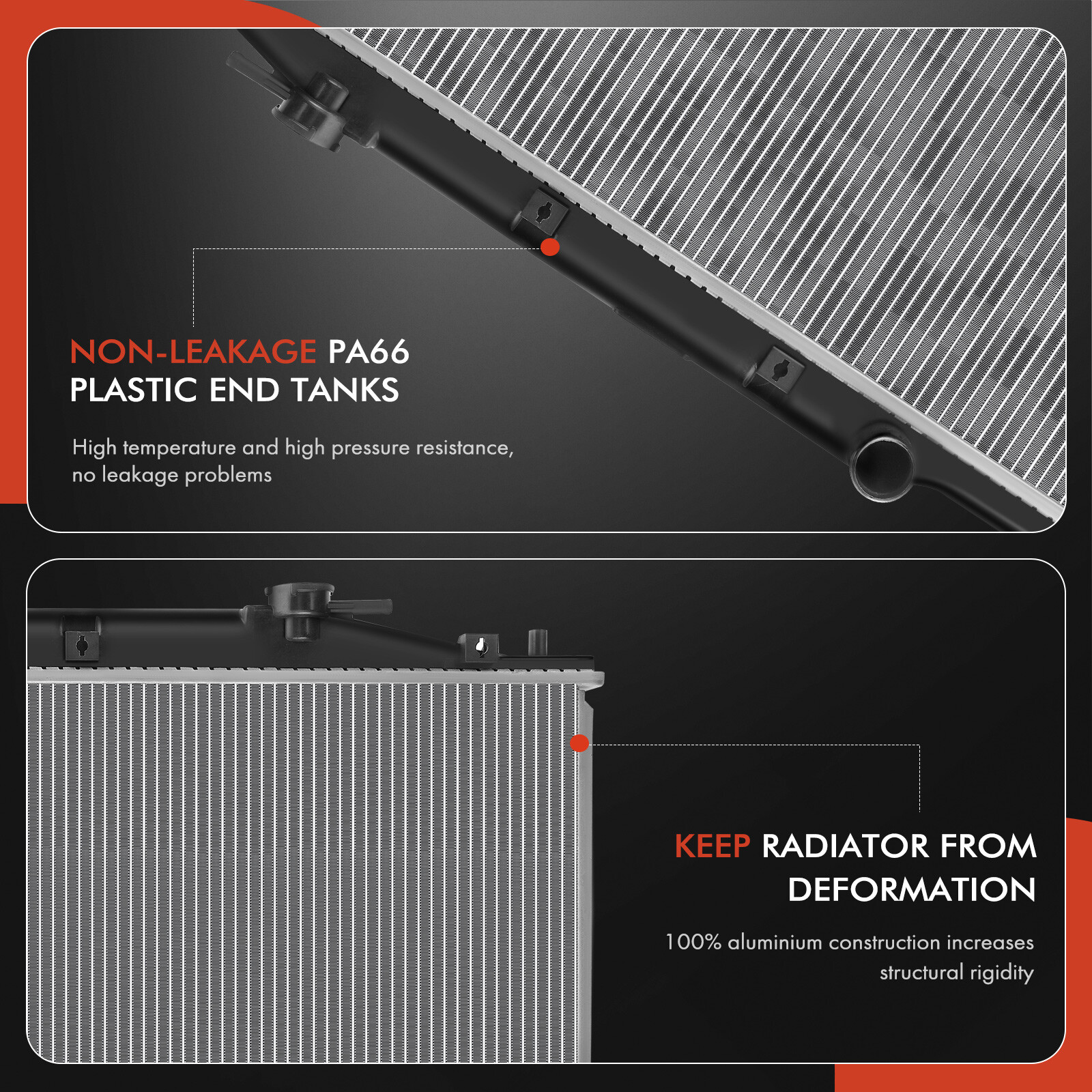 New Radiator & A/C Condenser w/ Drier for Acura TL 2009-2014 V6 3.5L Auto Trans.