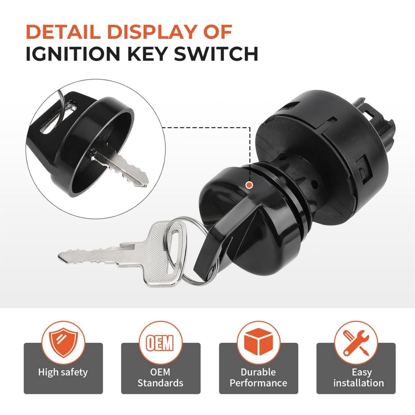 2 Keys Included Ignition Switch For Polaris Sportsman 570 X2 2020-2021 ATV Quad
