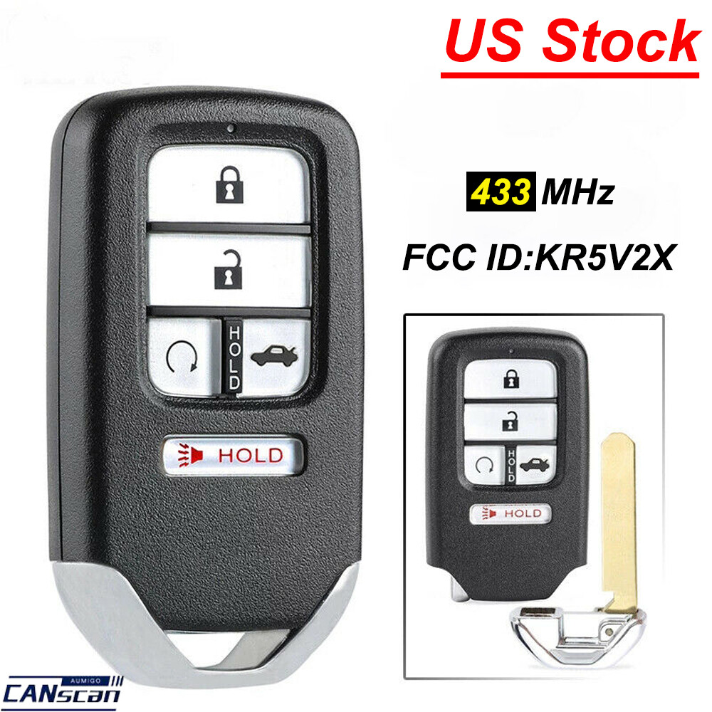 2 For 2016 2017 2018 2019 2020 2021 Honda Civic Smart Remote Car Key Fob KR5V2X