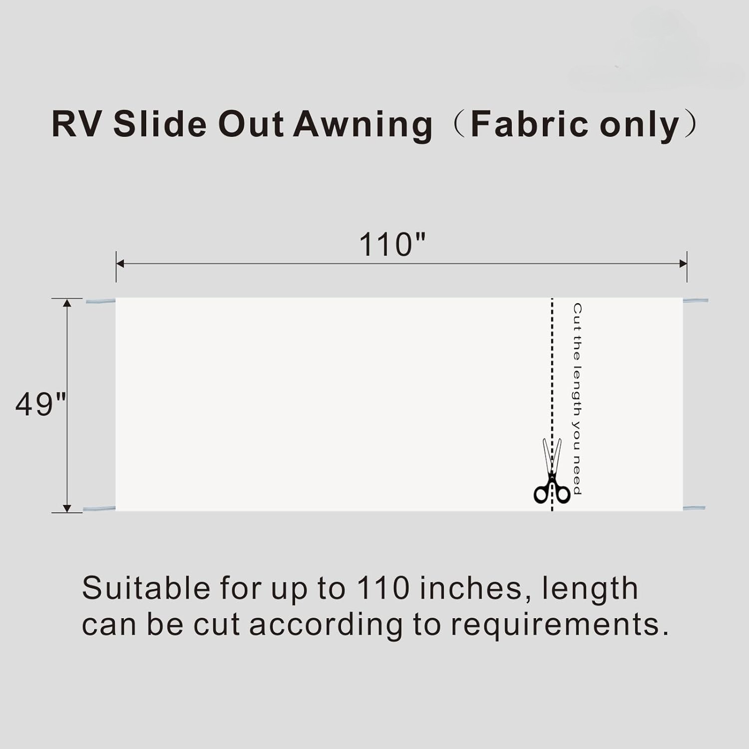 RV Slide Out Awning Fabric Replacement RV Slide Topper Universal Slide Topper