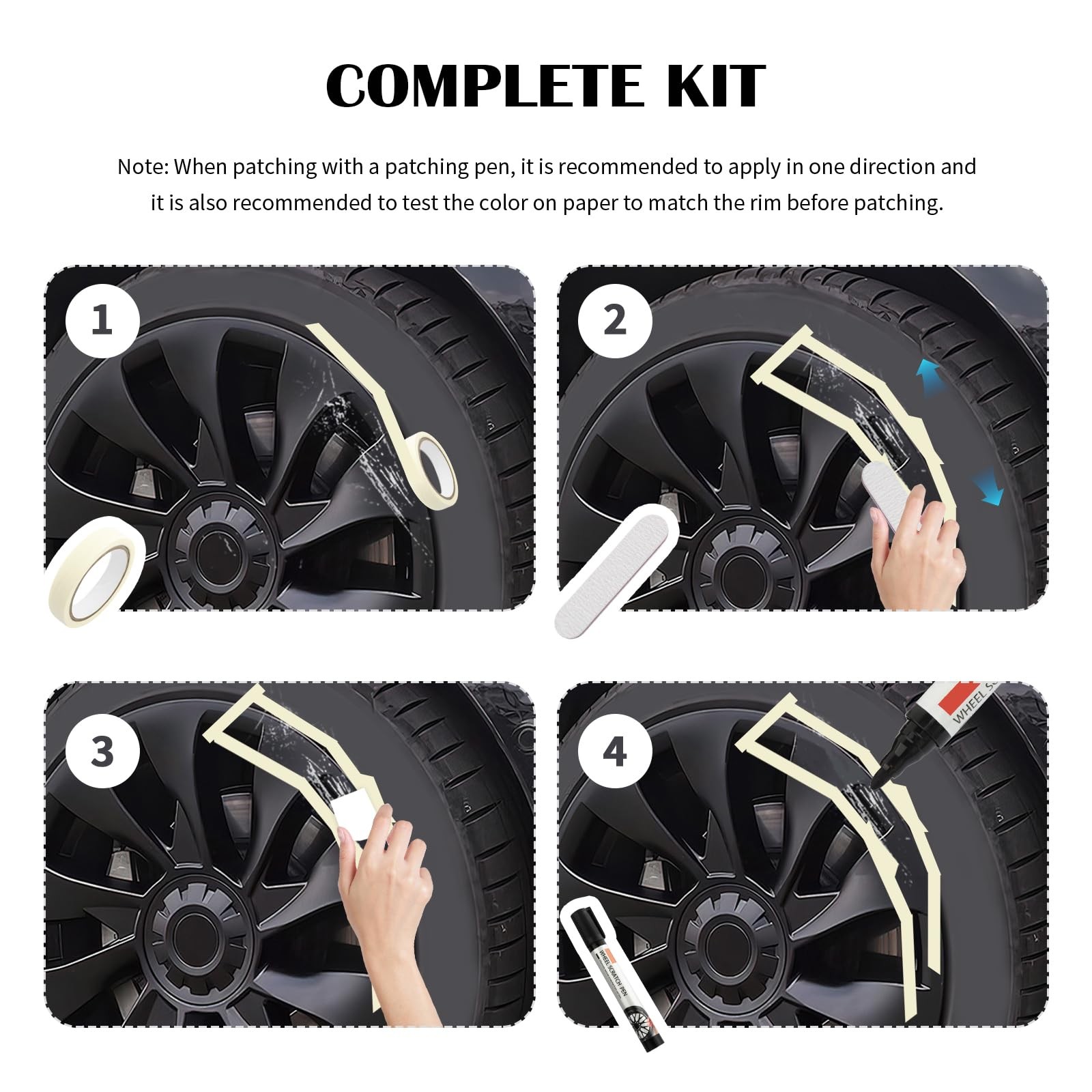 Touch Up Paint for Cars,Professional Rim Paints 1 Count (Pack of 1), Black