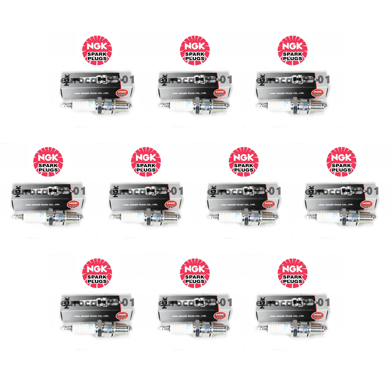 Set of 10 Volkswagen Rabbit NGK Spark Plugs 7131 BPR6ES