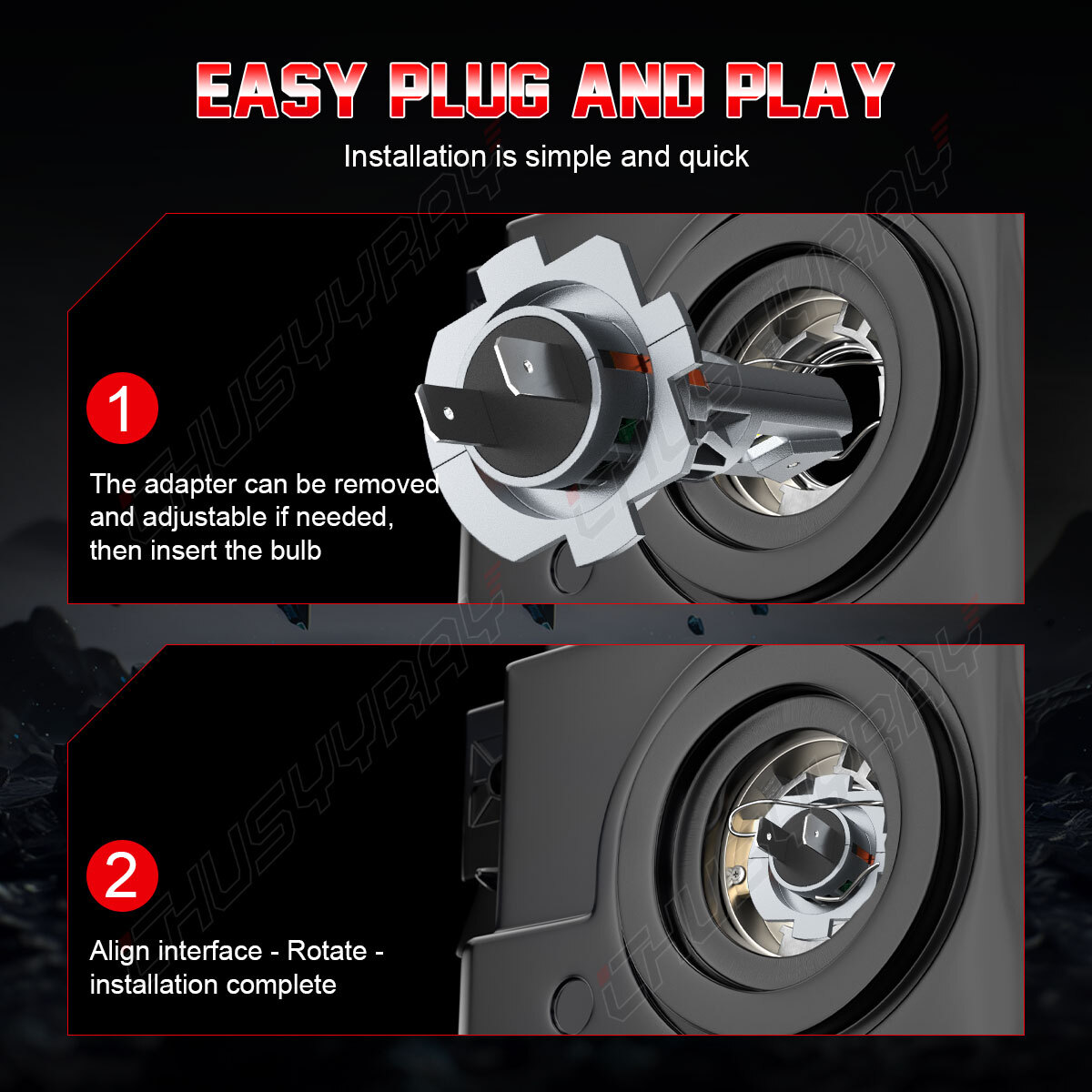 For Cadillac Escalade 07-13 6.2L V8 6x LED/HID Headlight + Fog Bulbs H7+D1S+9145