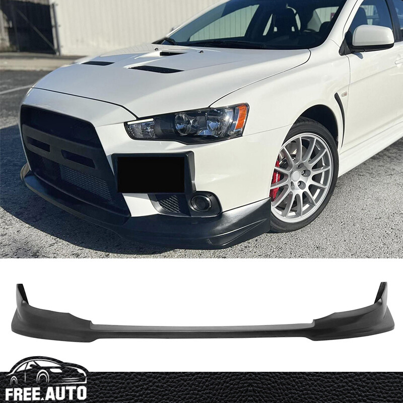 Fits 08-15 Mitsubishi Lancer Evolution X Front Bumper Lip Spoiler VR Style – PU
