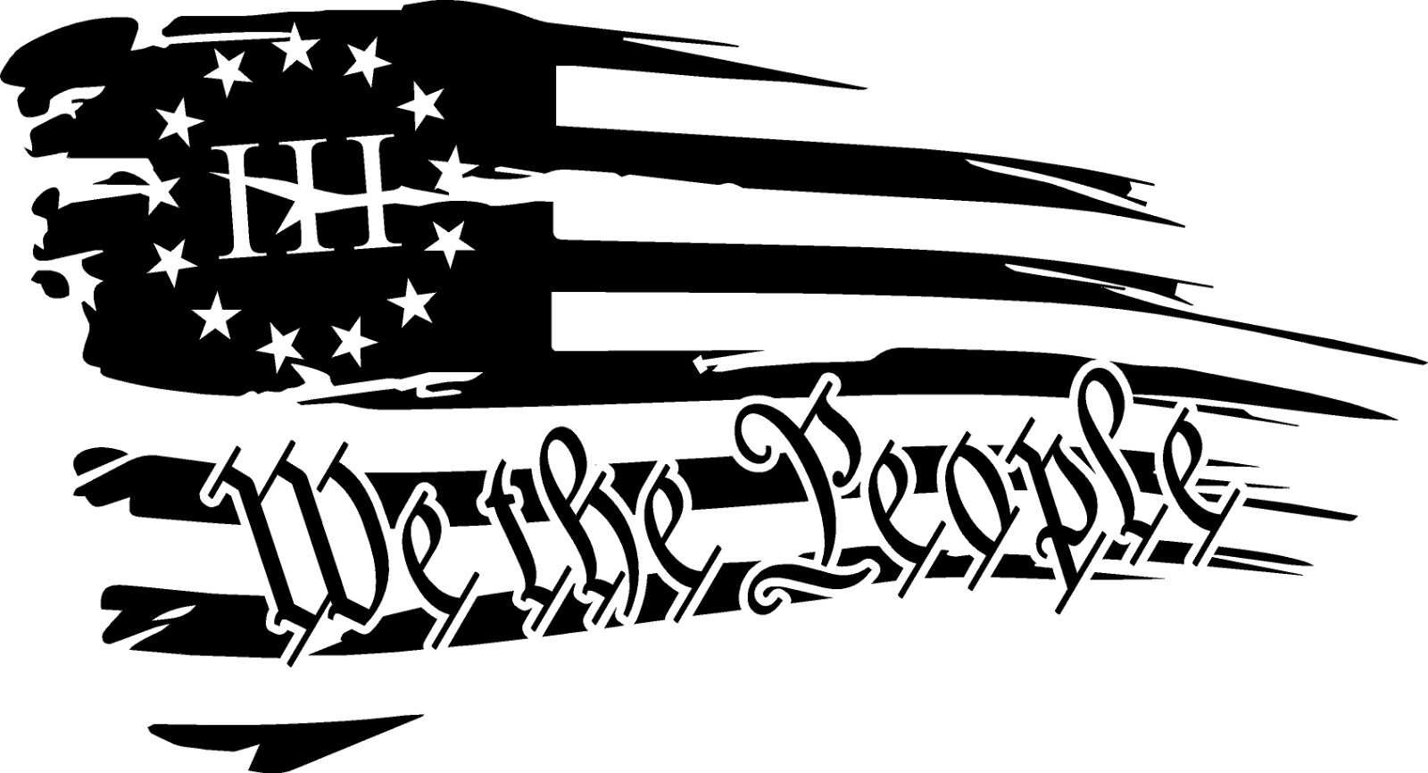 We the People American Flag Patriot Percenter Decal Multiple Colors and Sizes