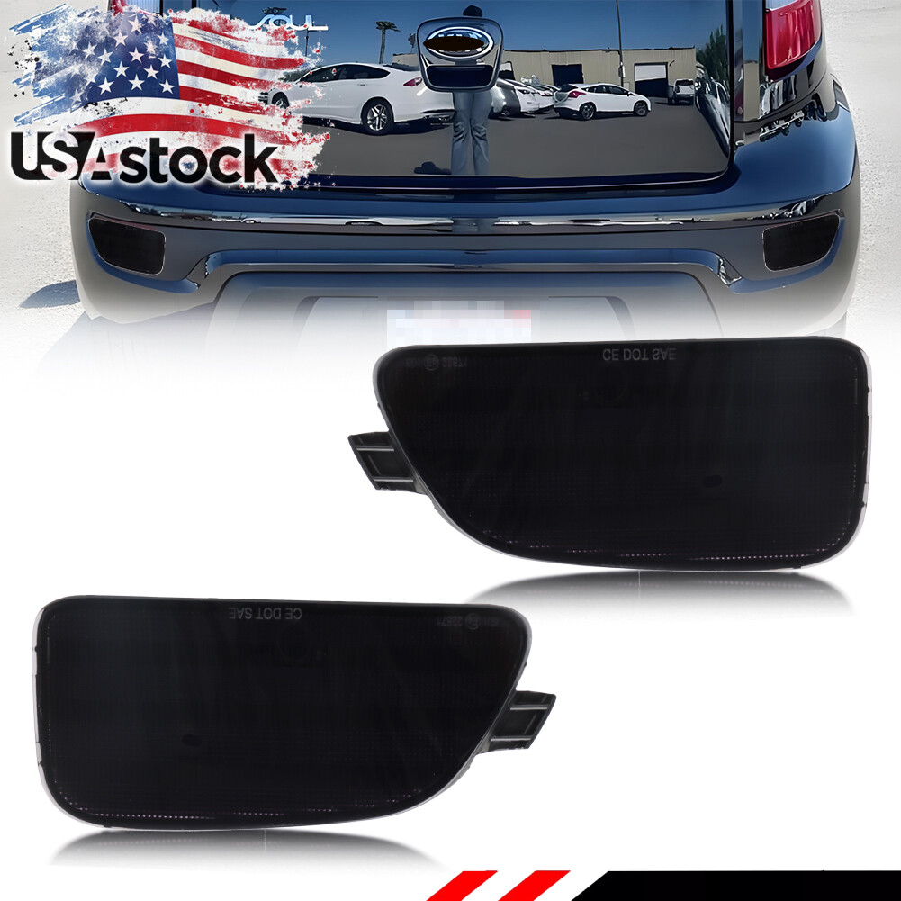 2X Smoked Lens Rear Bumper Tail Reflector Light Kit Set For 2012-2013 Kia Soul