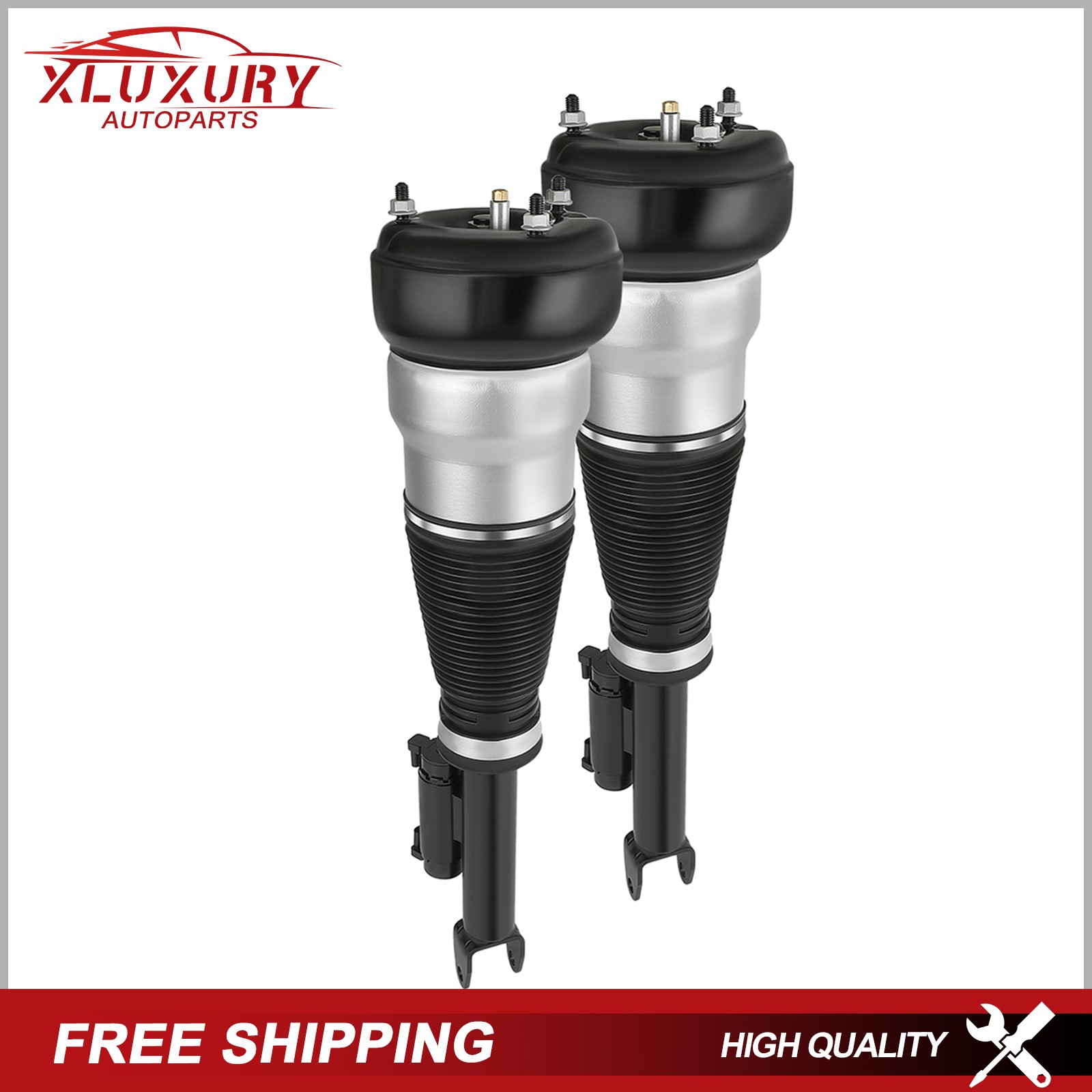 Pair Front Air Suspension Shock Strut For Mercedes S320 S350 S500 S550 14-20 RWD