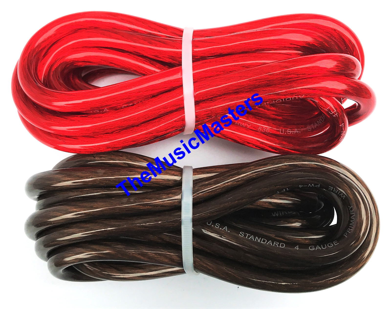 4 Gauge 10′ ft each Red Black Auto PRIMARY WIRE 12V Auto Wiring Car Power Cable