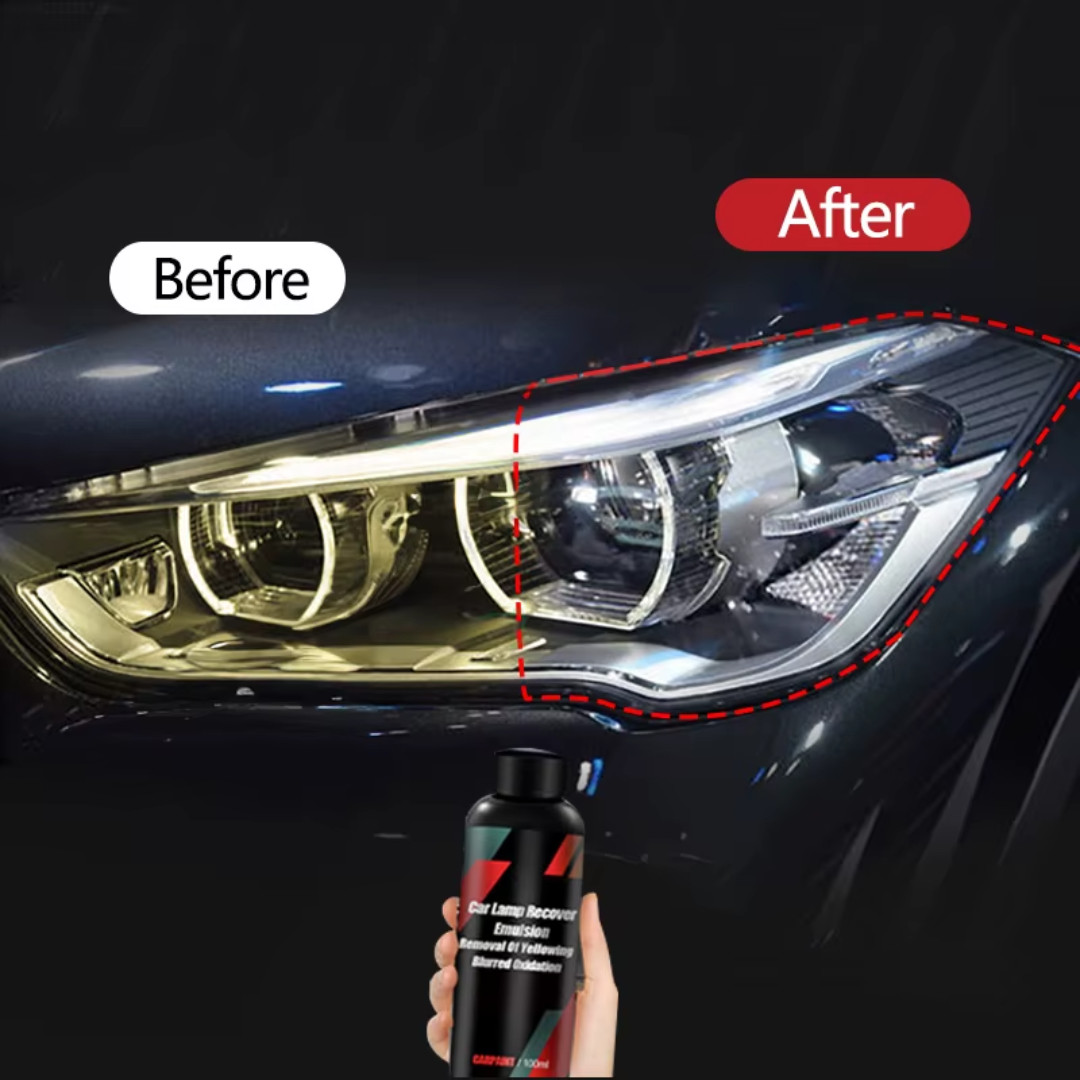 Car Headlight Restoration Set Fluid Repair Kit Plastic Light Polish Cleaner Fast