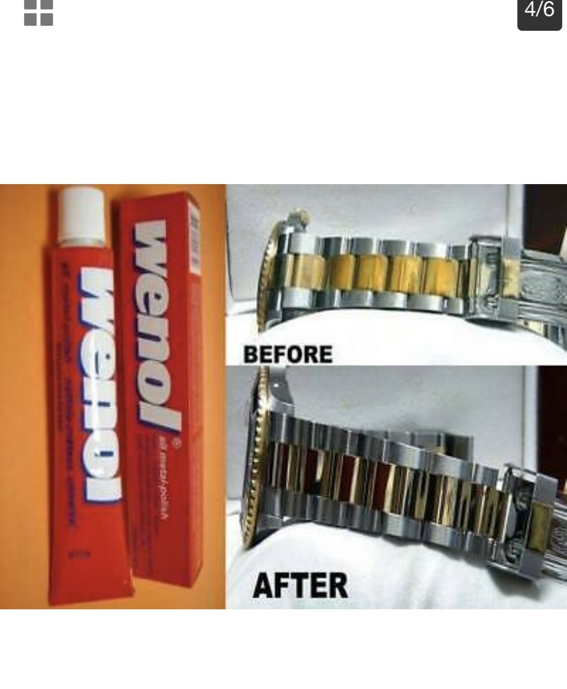 WENOL red – 50 grams -Metal Polish aluminum brass silver gold tin buffing paste