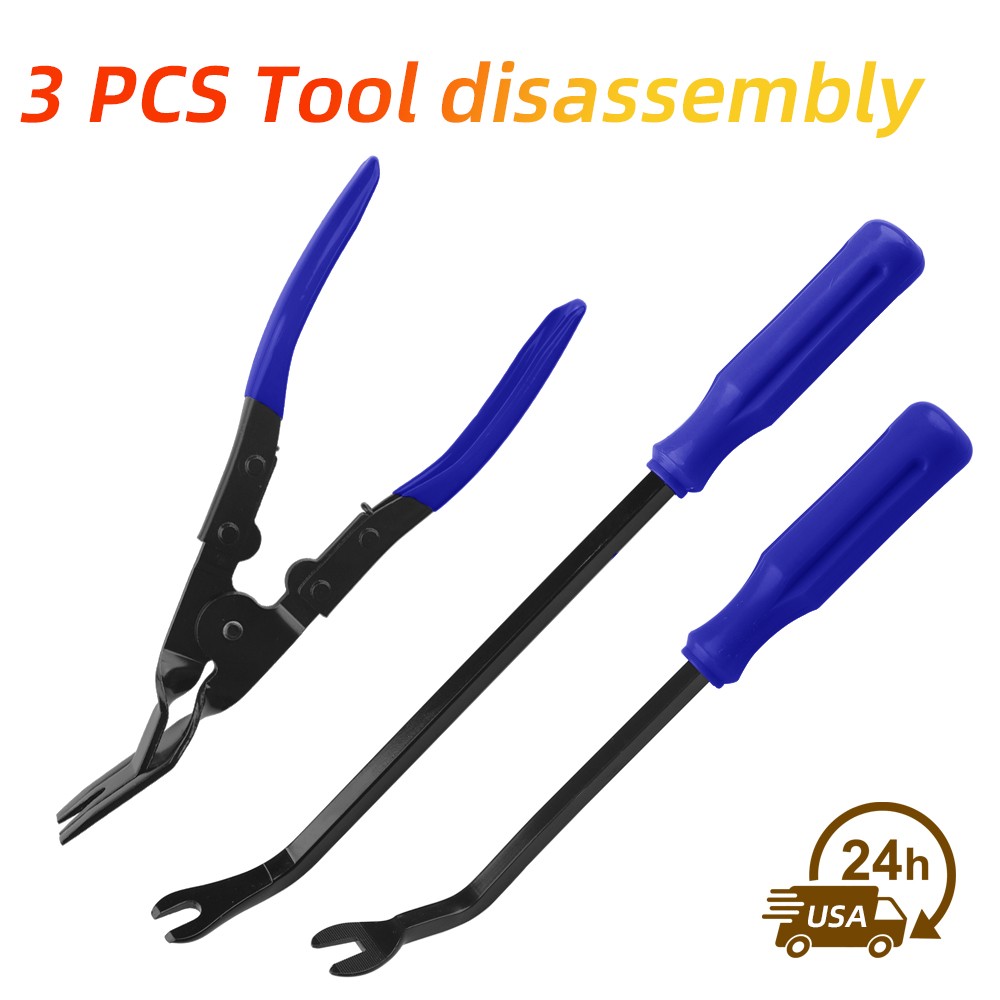 3PCS Set Auto Trim Clip Remover Tool Removal Pliers Fastener Door Panel Retainer