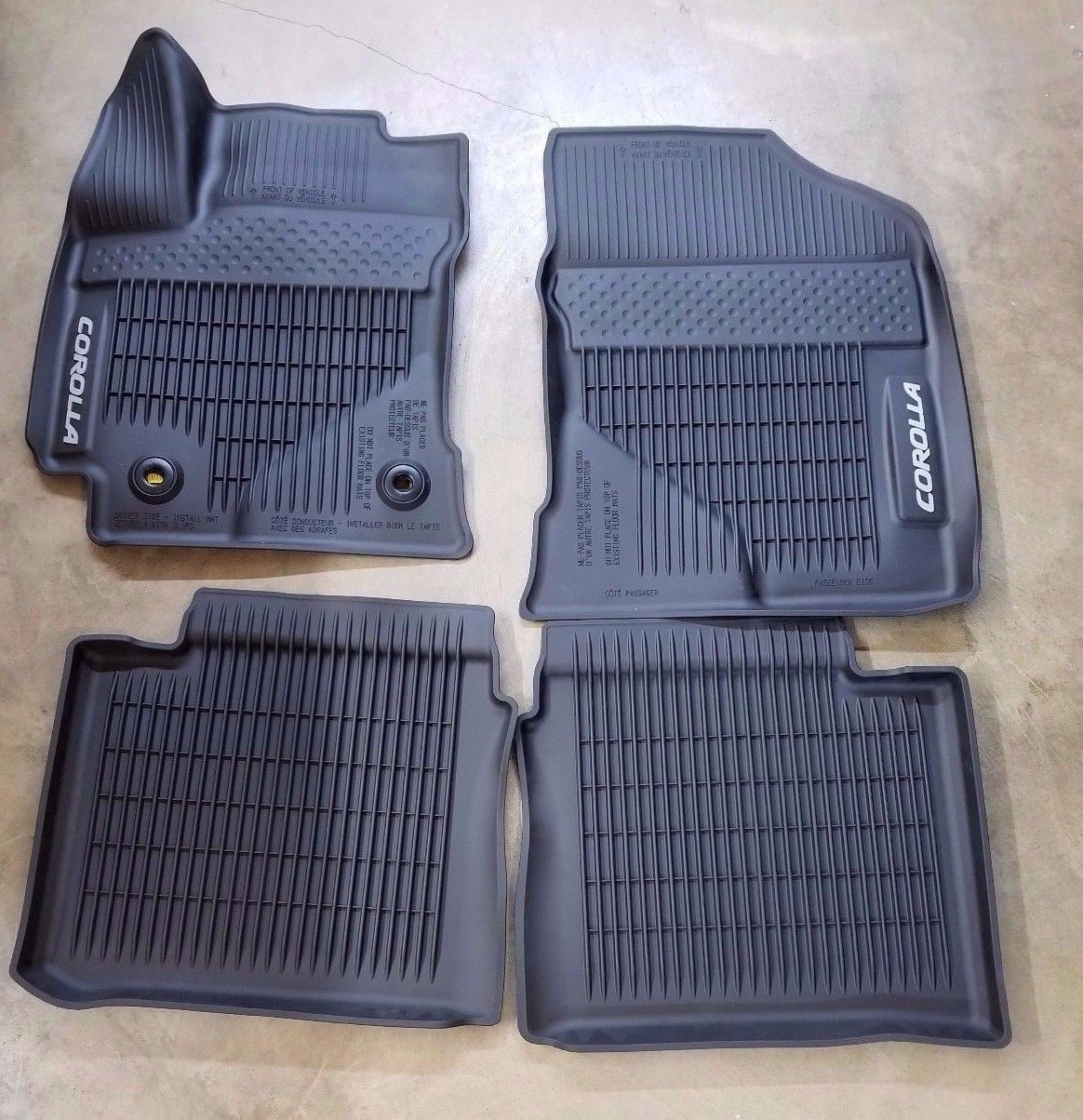 2014-2019 TOYOTA COROLLA FLOOR MATS RUBBER ALL WEATHER GENUINE OEM 4PC SET NEW
