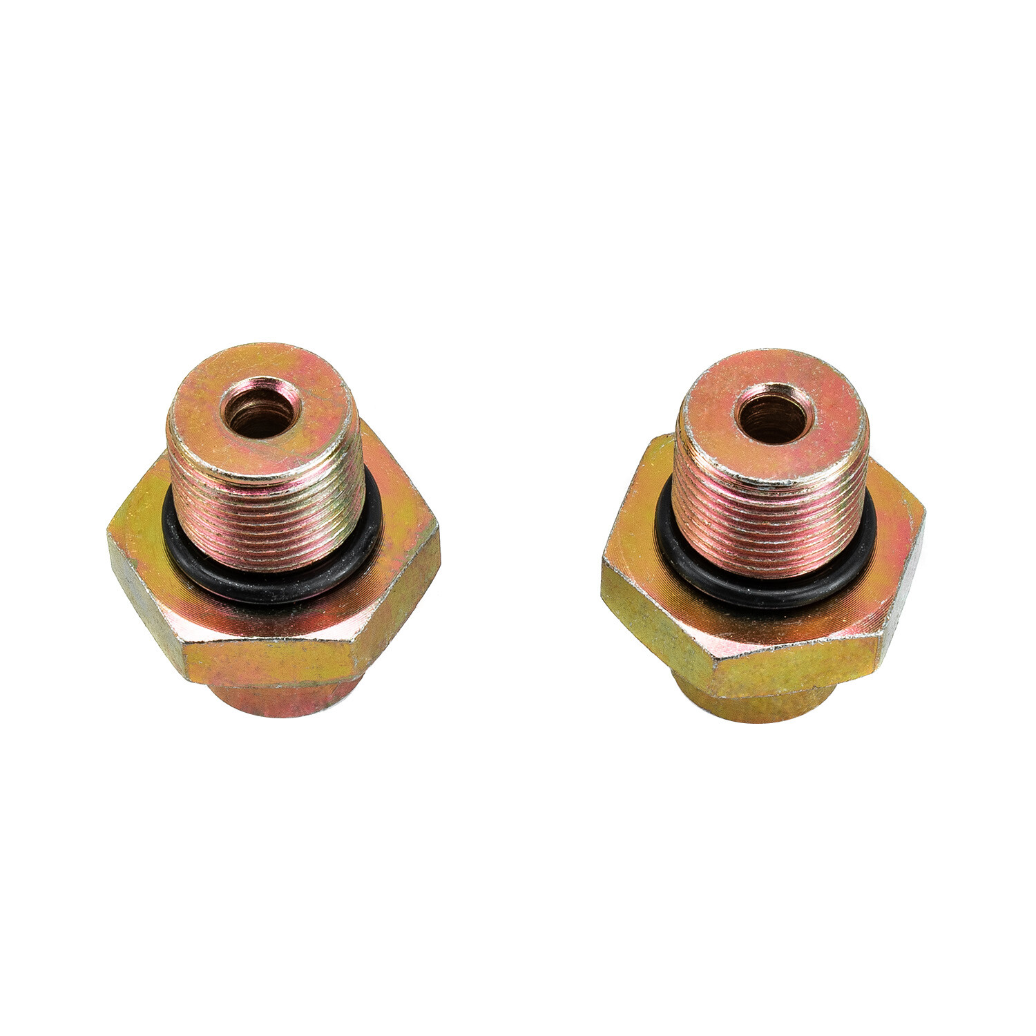 2PCS Transmission Oil Cooler Connector Steel Male 11/16-20UNF Female 1/2-20UNF