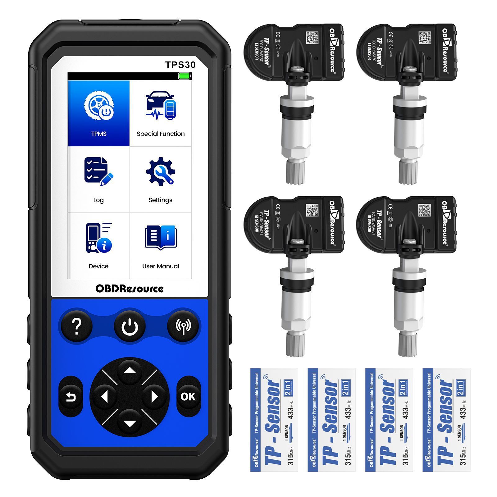 TPS30 TPMS Programming/Relearn/Activation/Reset/Diagnostic Tool+4 Blank Sensors
