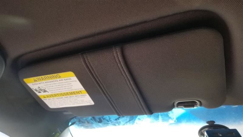 19 SUBARU WRX STI SUN VISOR ILLUMINATED LEFT DRIVER BLACK