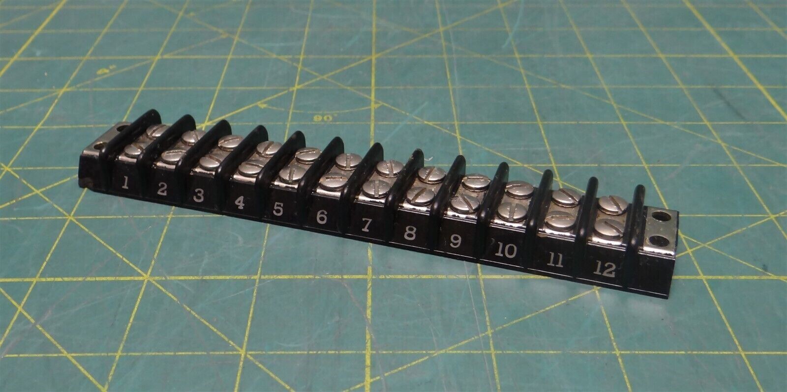 Double Row Barrier Marine Grade Electric Terminal Block, 12 Position, 6″ Length