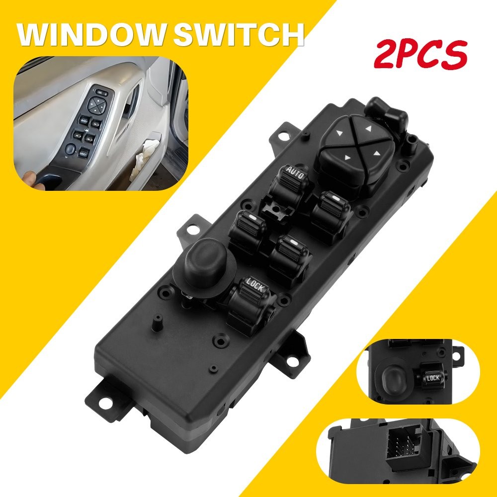 Black Power Window Switch 2X Front Driver Fit 1999-2003 2004 Jeep Grand Cherokee