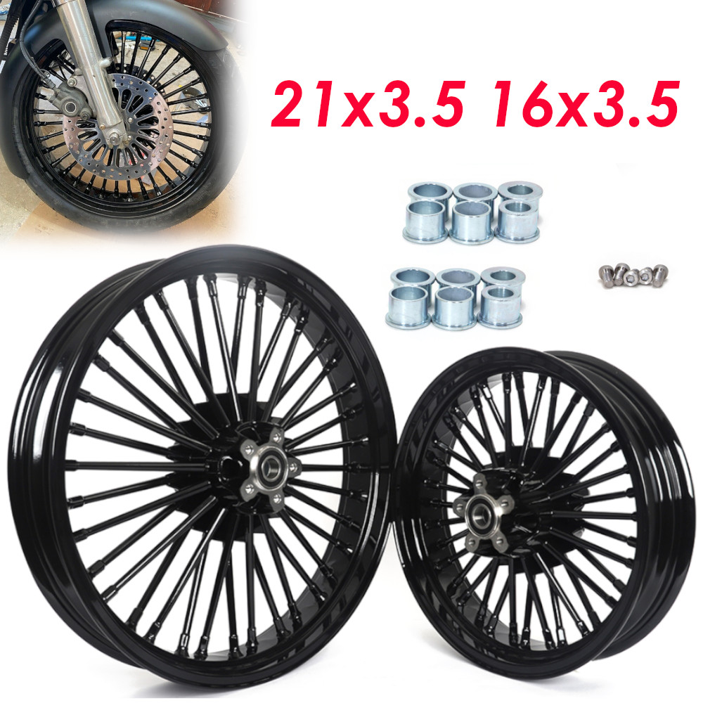 21×3.5 16×3.5 Fat Spoke Wheels Rims for Harley Heritage Softail Classic Deluxe
