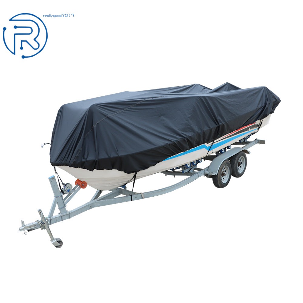 New Waterproof 11-13ft Yacht Cover Boat Cover 420D V-Hull Runabouts Black
