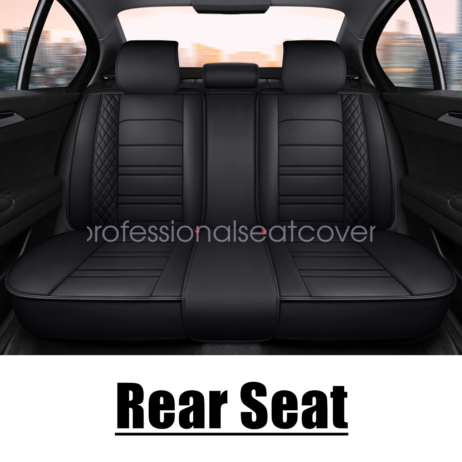 Car 5 Seat Cover Faux Leather For Toyota Prius V 2012-2017 Full Set Cushion Pad