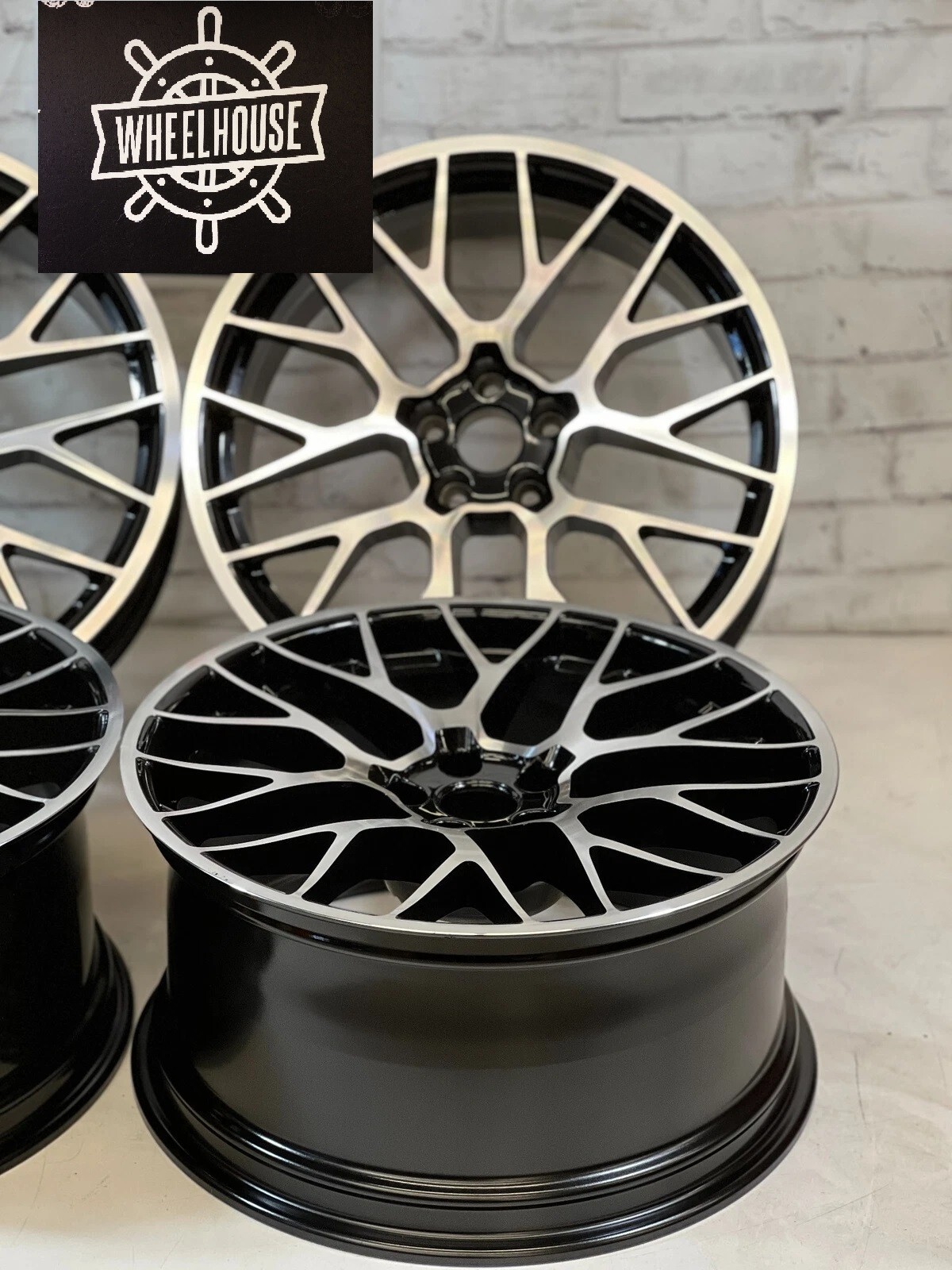 20×9.5 20×11 PORSCHE PANAMERA WHEELS BLACK MACHINE RIMS 5×130 4S GTS E-HYBRID