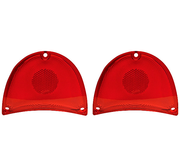 1957 Chevrolet 150 210 Bel Air Nomad Tail Lamp Light Lenses “Red” Pair – L4421