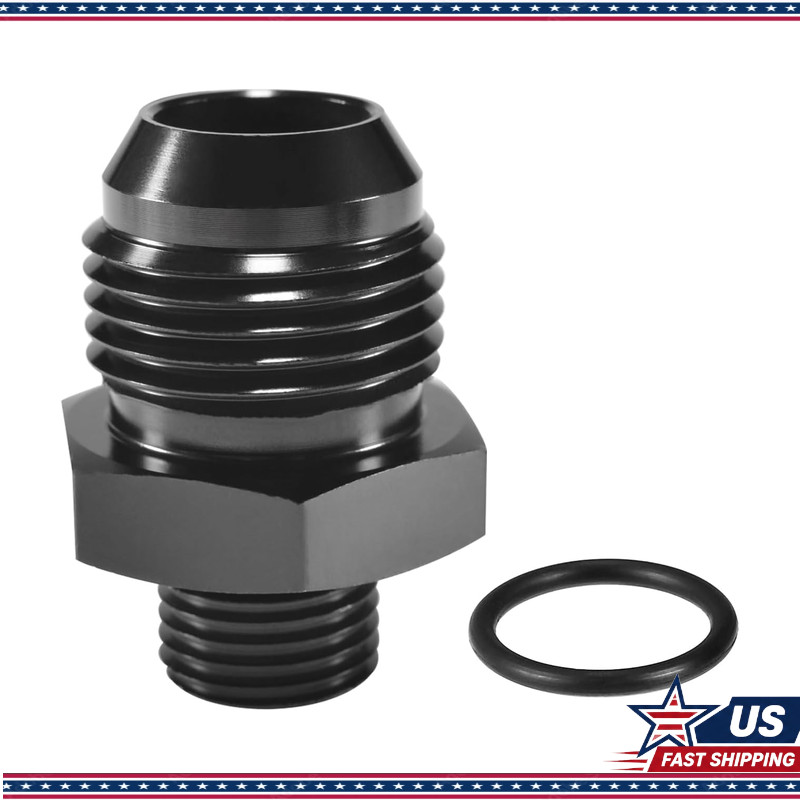 Black Anodized Aluminum Alloy 10AN Male Flare to 6AN ORB O-ring Boss Fuel