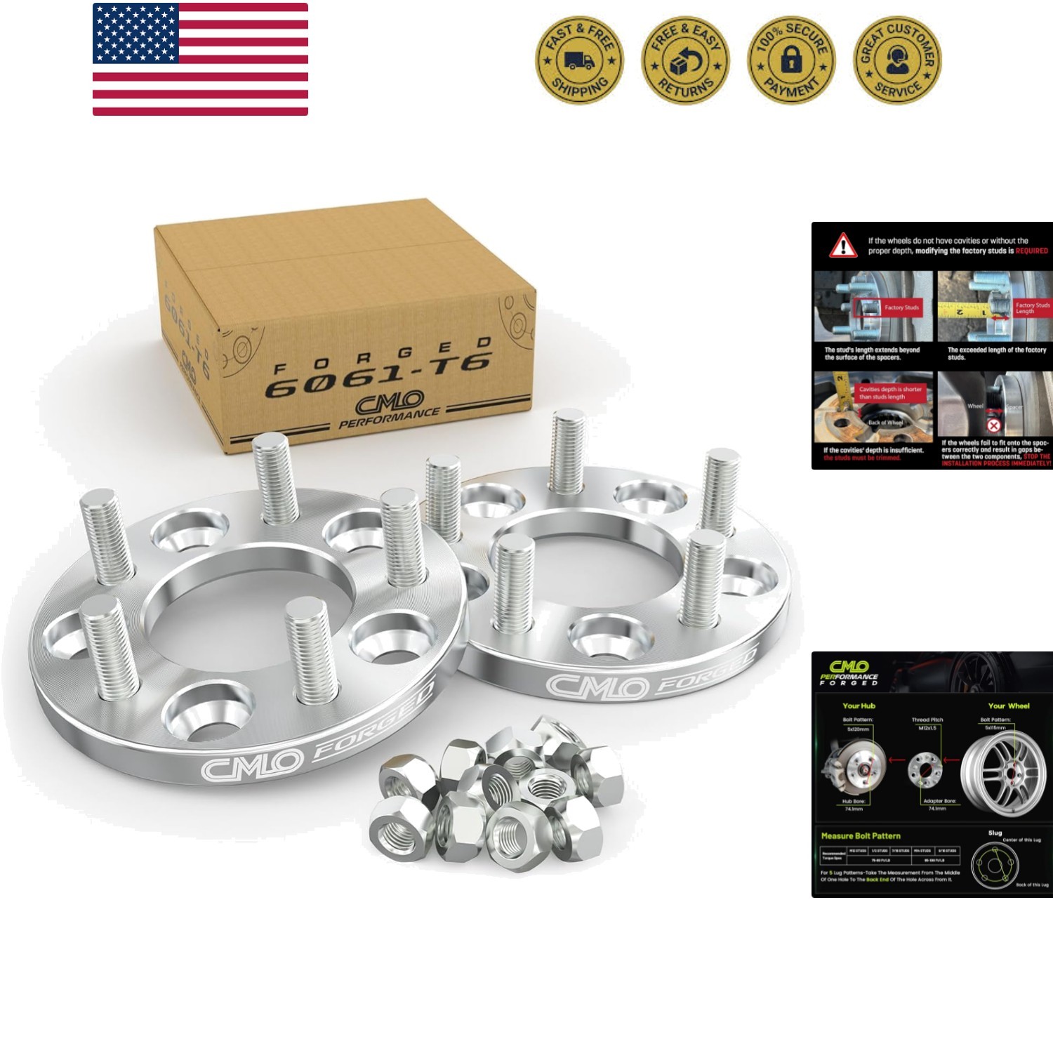 Precision CNC-Machined 15mm Wheel Adapters 5×120 to 5×115 | Enhanced Fitment