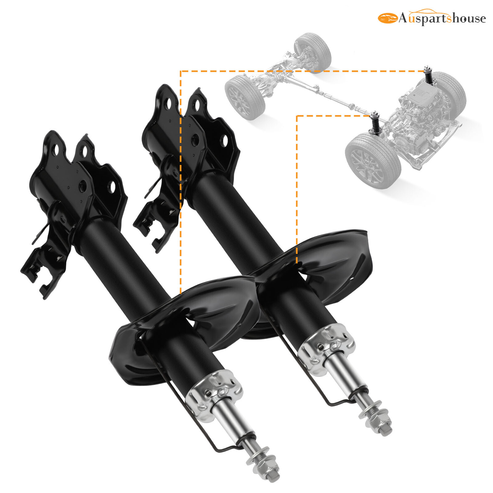 2 Struts Shocks Absorber Front Left Right For Nissan For Sentra 1.8L 2004-2006