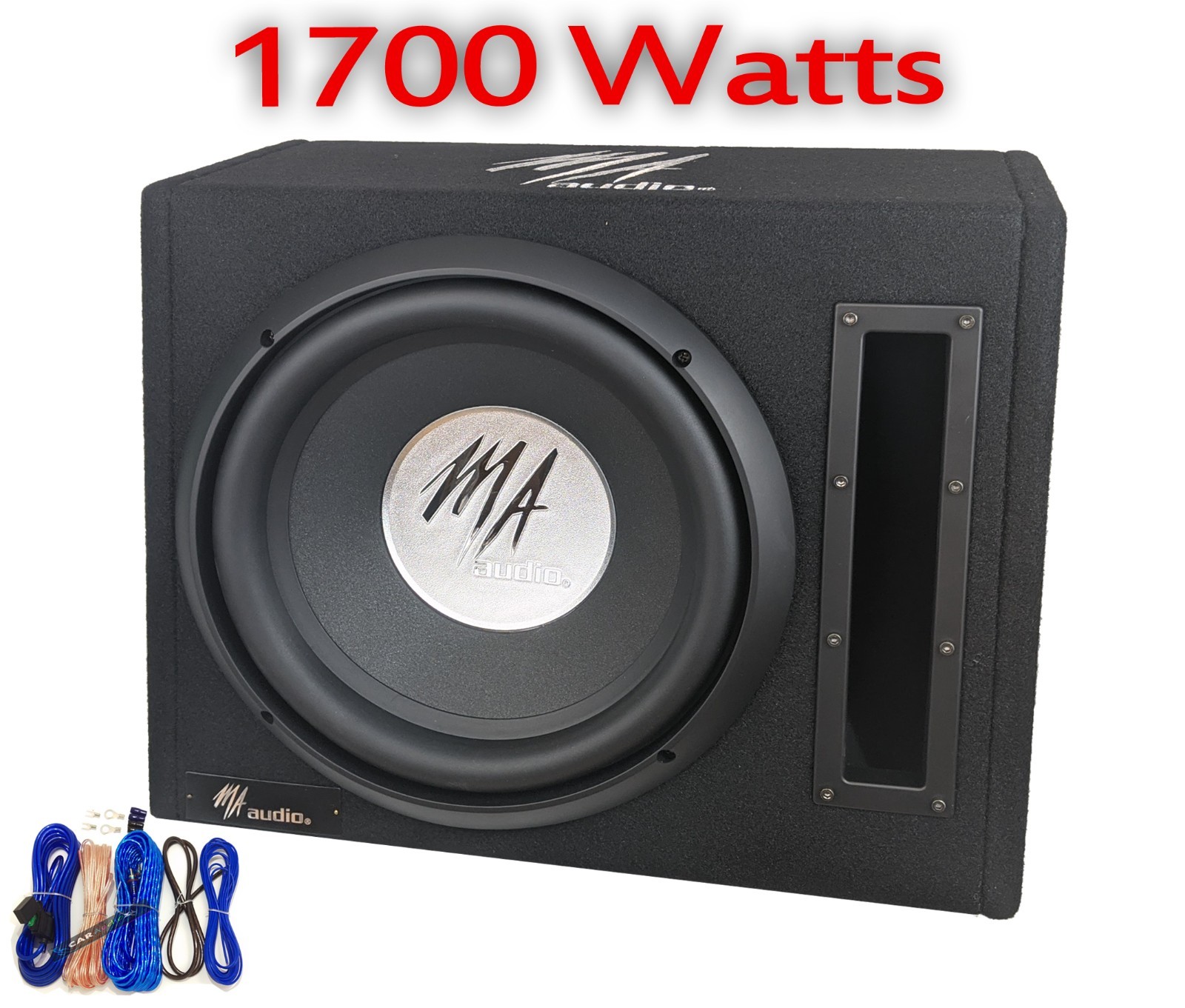 1700 watts 12″ Bass box car audio sub woofer AMP active amplified NEW 2026