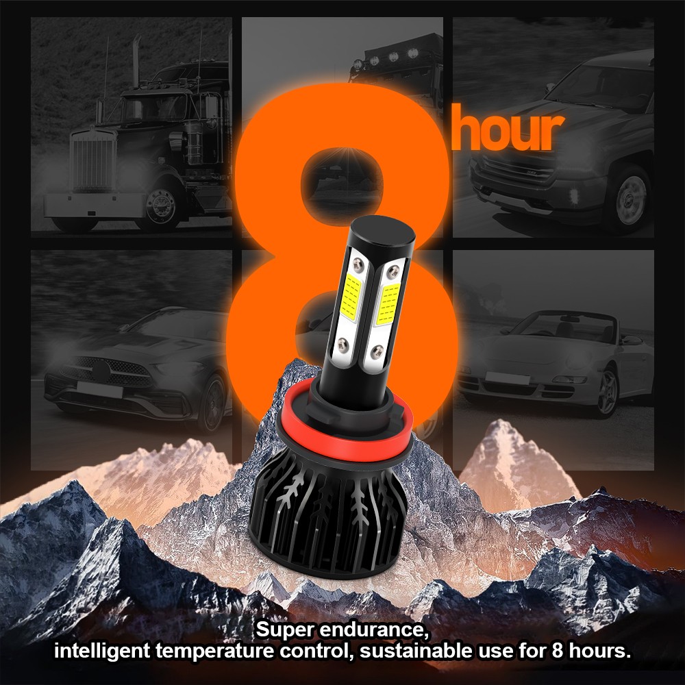 4x H7 LED Headlight Bulbs Hi/Lo Beam 12000LM 6000K White For Hyundai Azera 2006