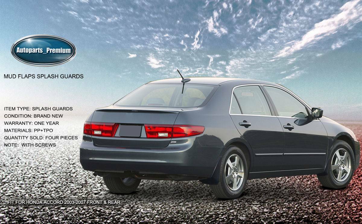 4x Front &Rear Mud Flaps Splash Guards Mudguard for Honda Accord Sedan 2003-2007
