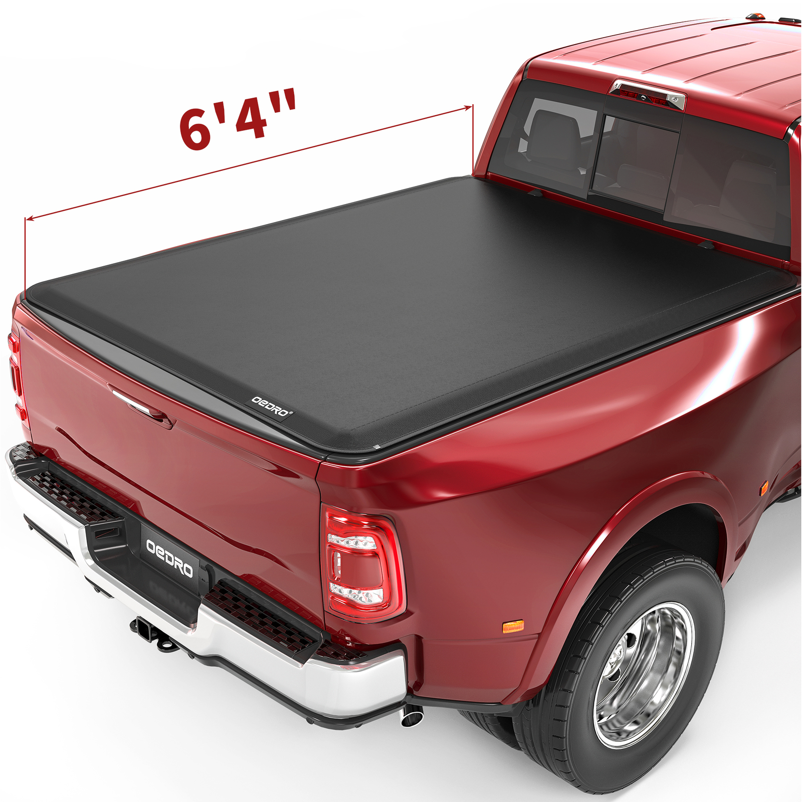 OEDRO 6.4FT Tonneau Cover Roll Up For 2003-2023 Dodge Ram 1500 Classic 2500 3500