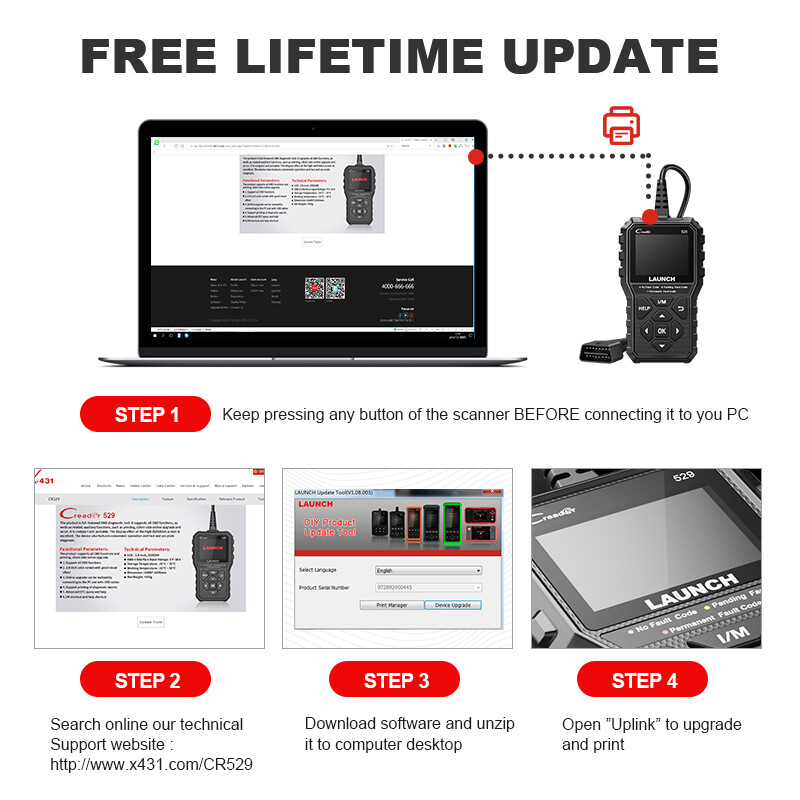 2020 LAUNCH X431 CR529 OBD2 Engine Check Car Code Reader Scanner Diagnostic Tool