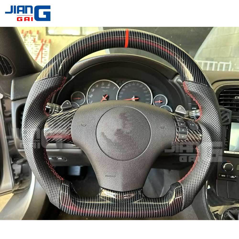 HYDRO DIP Carbon Fiber Steering Wheel Fit For 2006-2013 Corvette C6 Z06 ZR1