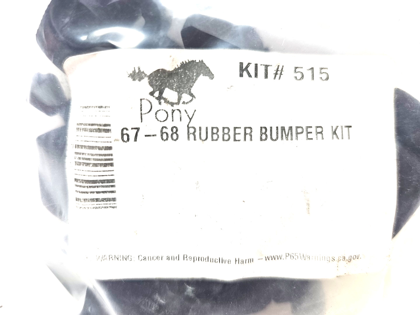 Pony 67-68 Rubber Bumper Kit , 515