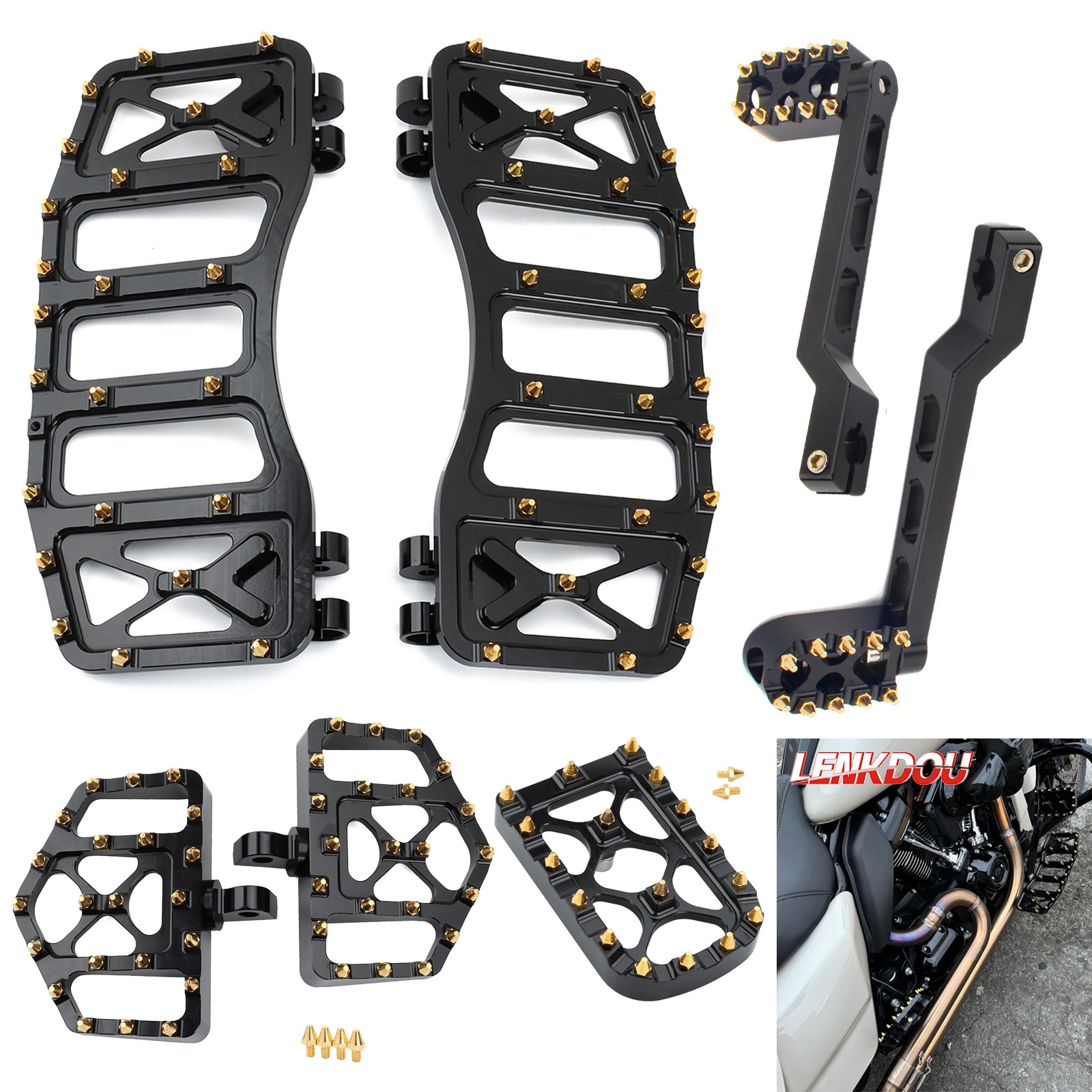 Floorboards Floor Boards Brake Pedal For Harley Electra Glide Street Glide 88-24