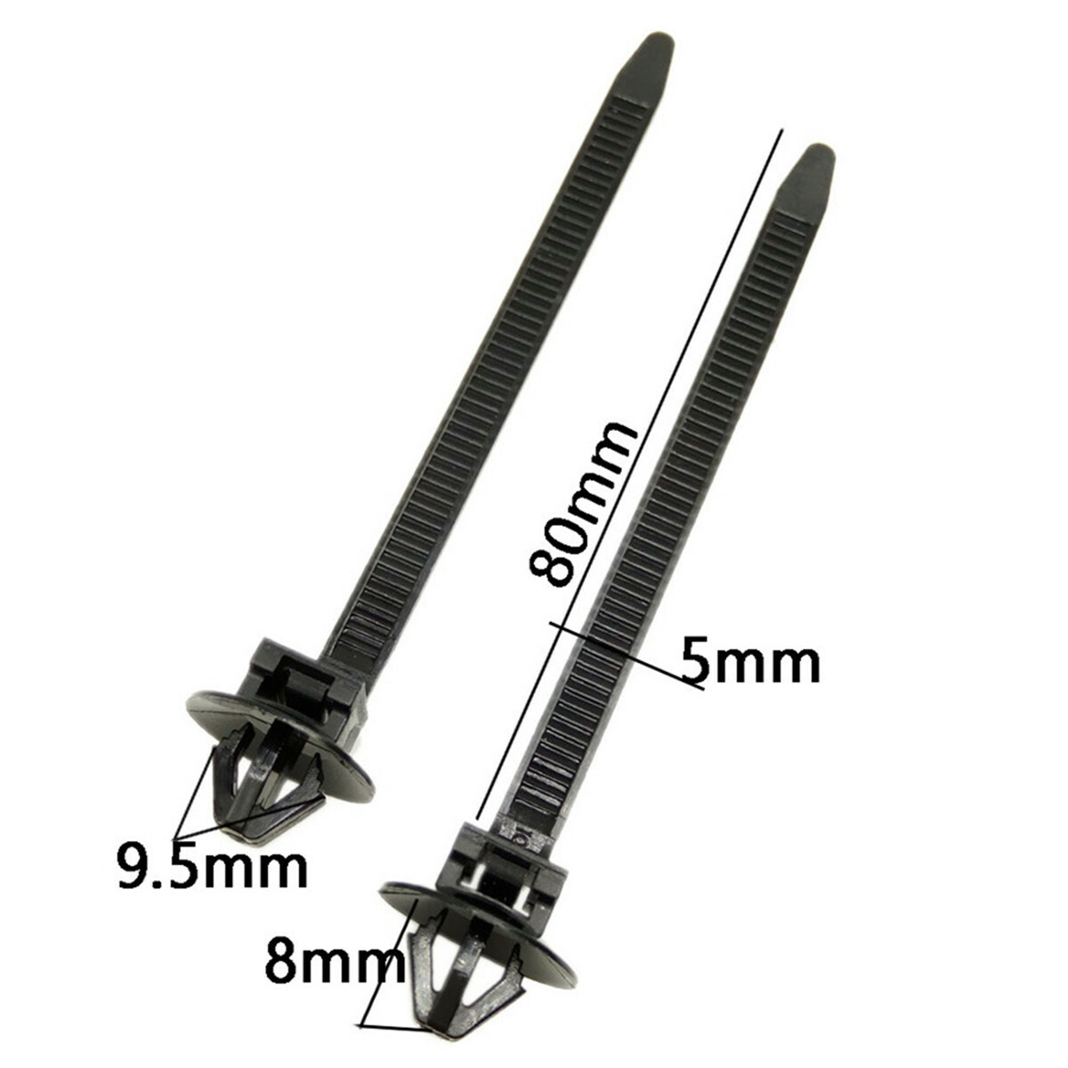 50Pcs Nylon Car Cable Strap Push Mount Wire Tie Retainer Clip Clamp Accessory