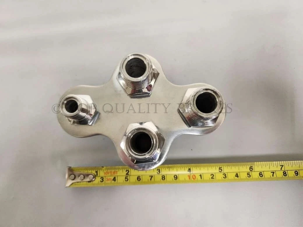 Aluminum 4 Port AC Air Conditioning Heater Hose Firewall Bulkhead Fitting