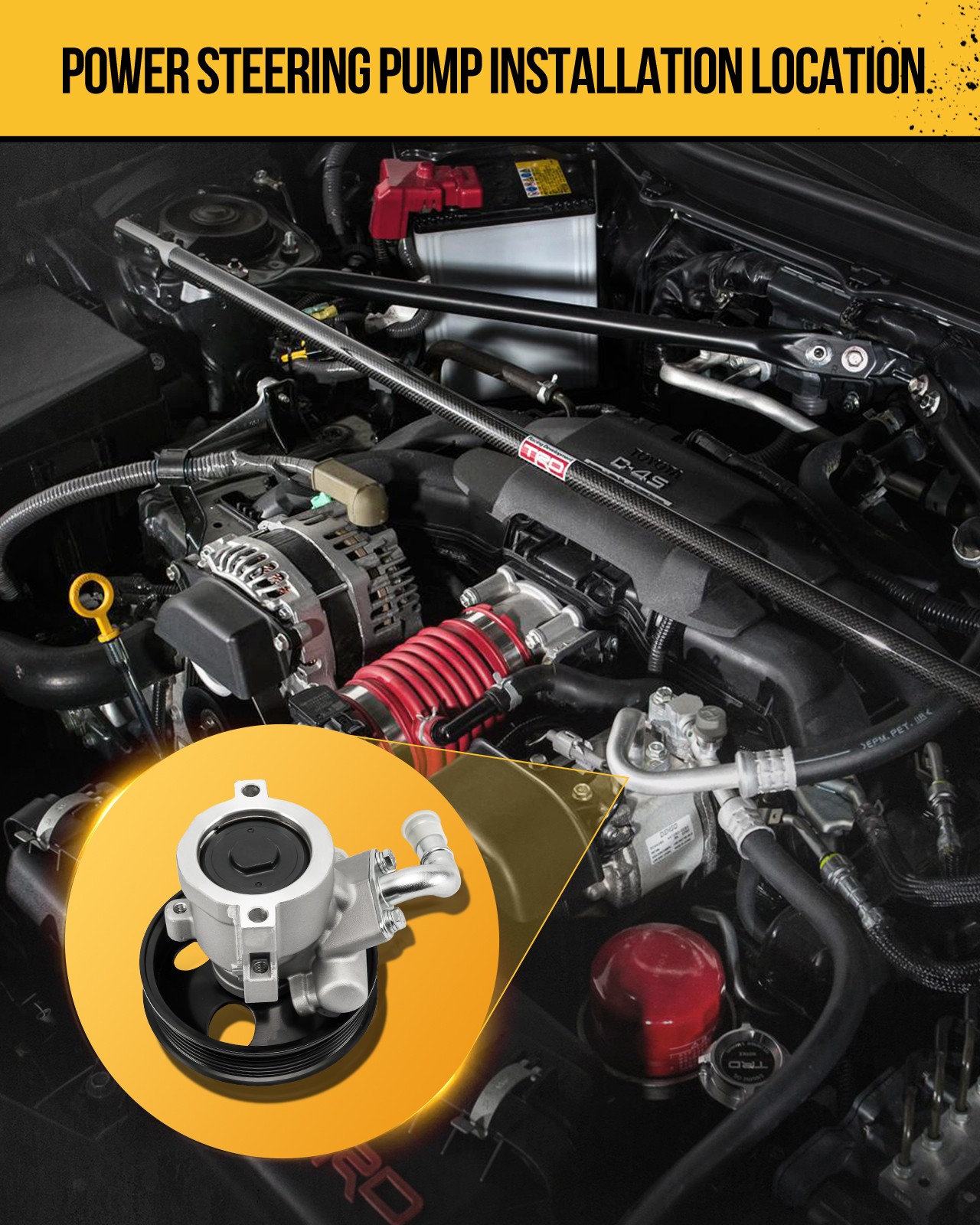 Power Steering Pump For Hyundai Santa Fe V6 2.7L 2001-2006 5710026100 96667