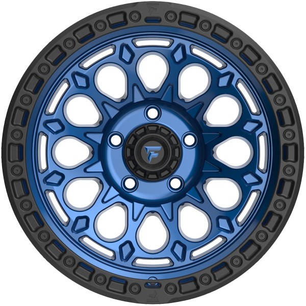 (Set of 5) Fittipaldi Offroad FT101 17×9 5×5″ -12mm Blue Wheels Rims 17″ Inch