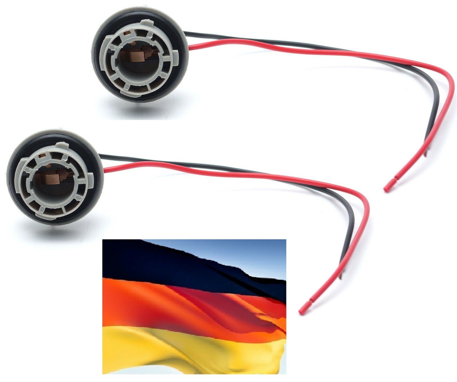 Flosser Pigtail Wire 6445 Female Socket BAU15S Two Harness Front Turn Signal Fit