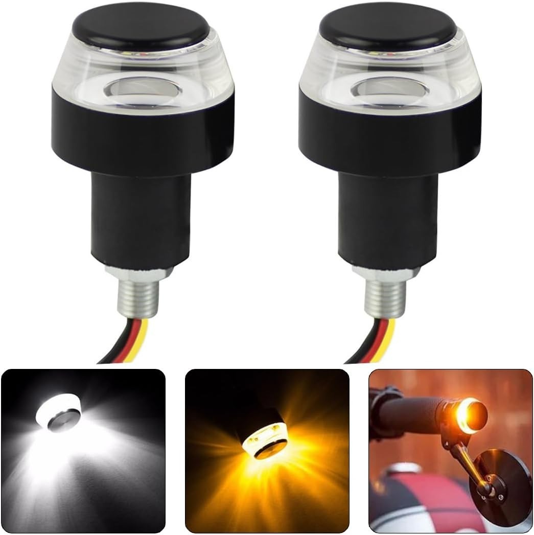 Universal Fit LED Handlebar End Lights – Turn Signal & Decorative Options