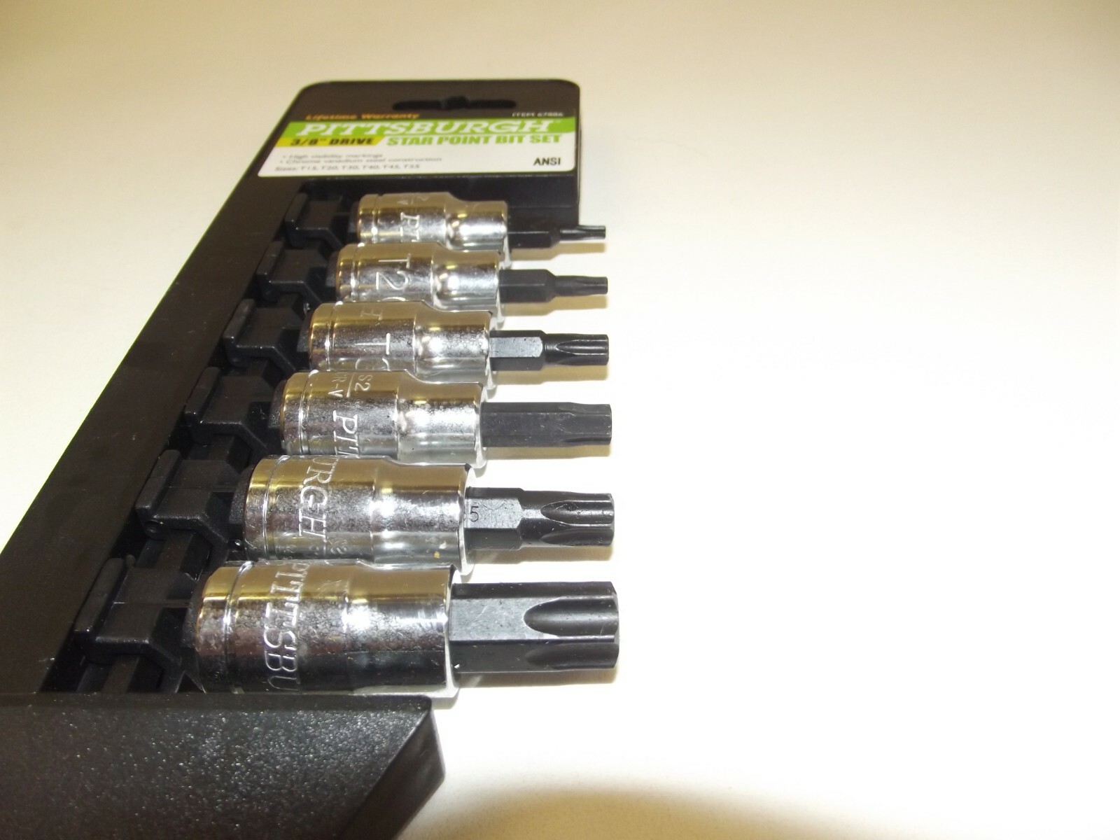 6 Piece 3/8″ Drive Star Bit Socket Set Torx Sockets T55 T45 T40 T30 T20 T15