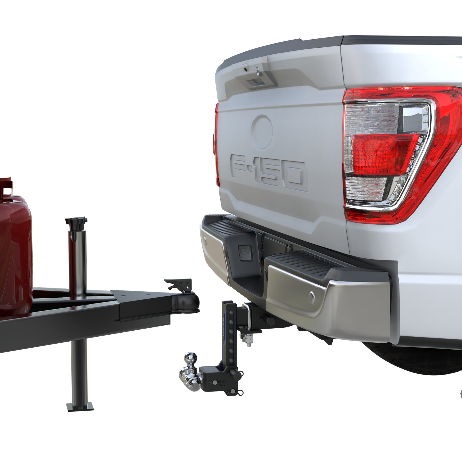 2.5″ Receiver 8.5″ Drop Trailer Hitch Tow Hitch Tri Ball 18000lb Stowable Design