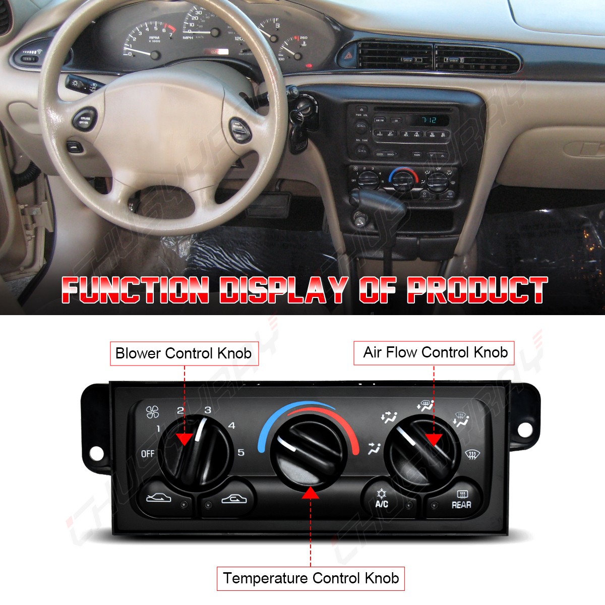 A/C Climate Control Module Panel 599-213 for 1997-1999 Oldsmobile Cutlass
